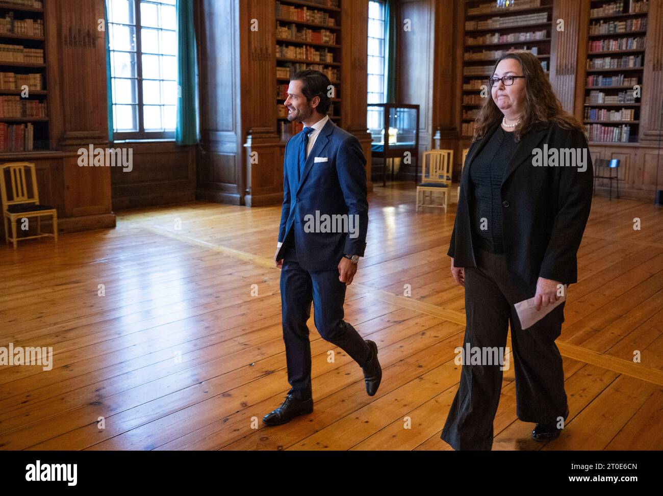 Stockholm, Schweden. Oktober 2023. Prinz Carl Philip bei der Preisverleihung für die Dyslexia Awards im Königlichen Palast in Stockholm, Schweden am 6. Oktober 2023.Foto: Pontus Lundahl/TT/Code 10050 Credit: TT News Agency/Alamy Live News Stockfoto