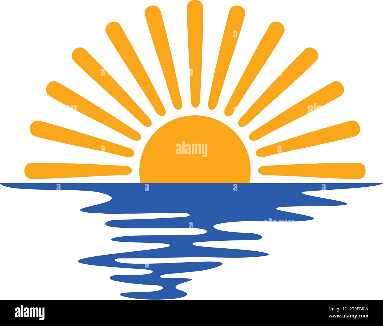 Symbol für die Farbe des Sonnenuntergangs - Vektordarstellung Stock Vektor