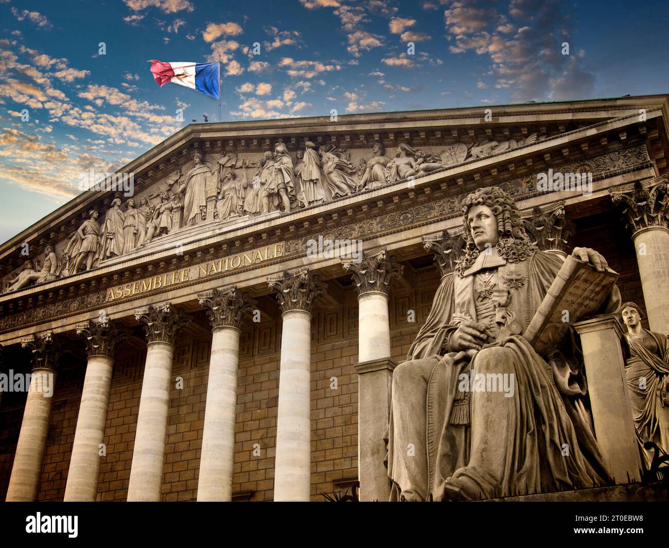 Palais Bourbon, Nationalversammlung, Paris, Ile-de-France, Frankreich Stockfoto