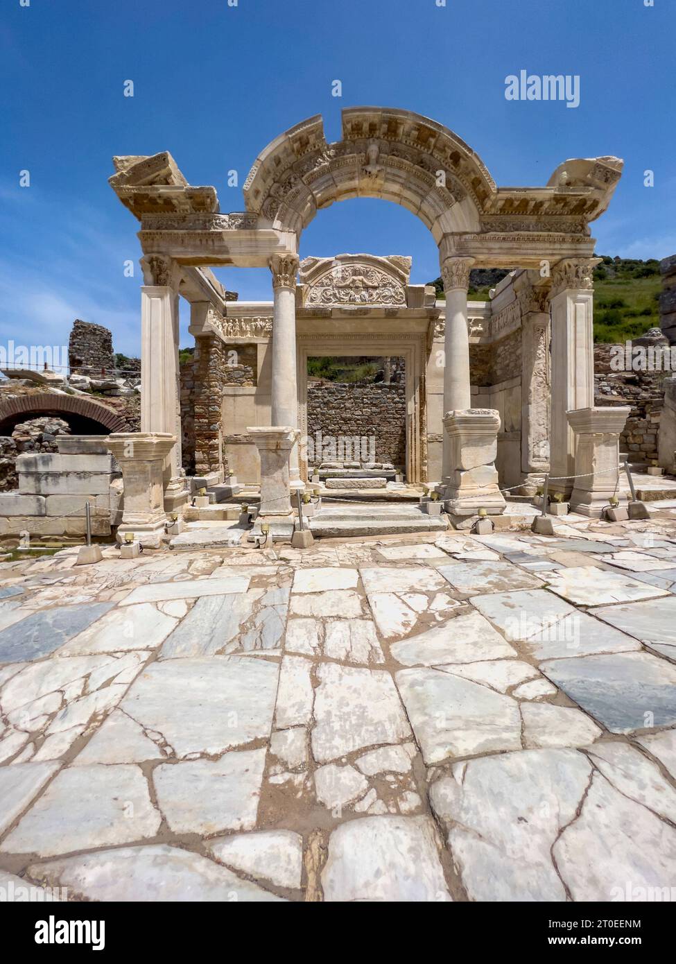 Tempel von Hadrian, antike Stadt Ephesus, Selcuk, Izmir, Türkei Stockfoto