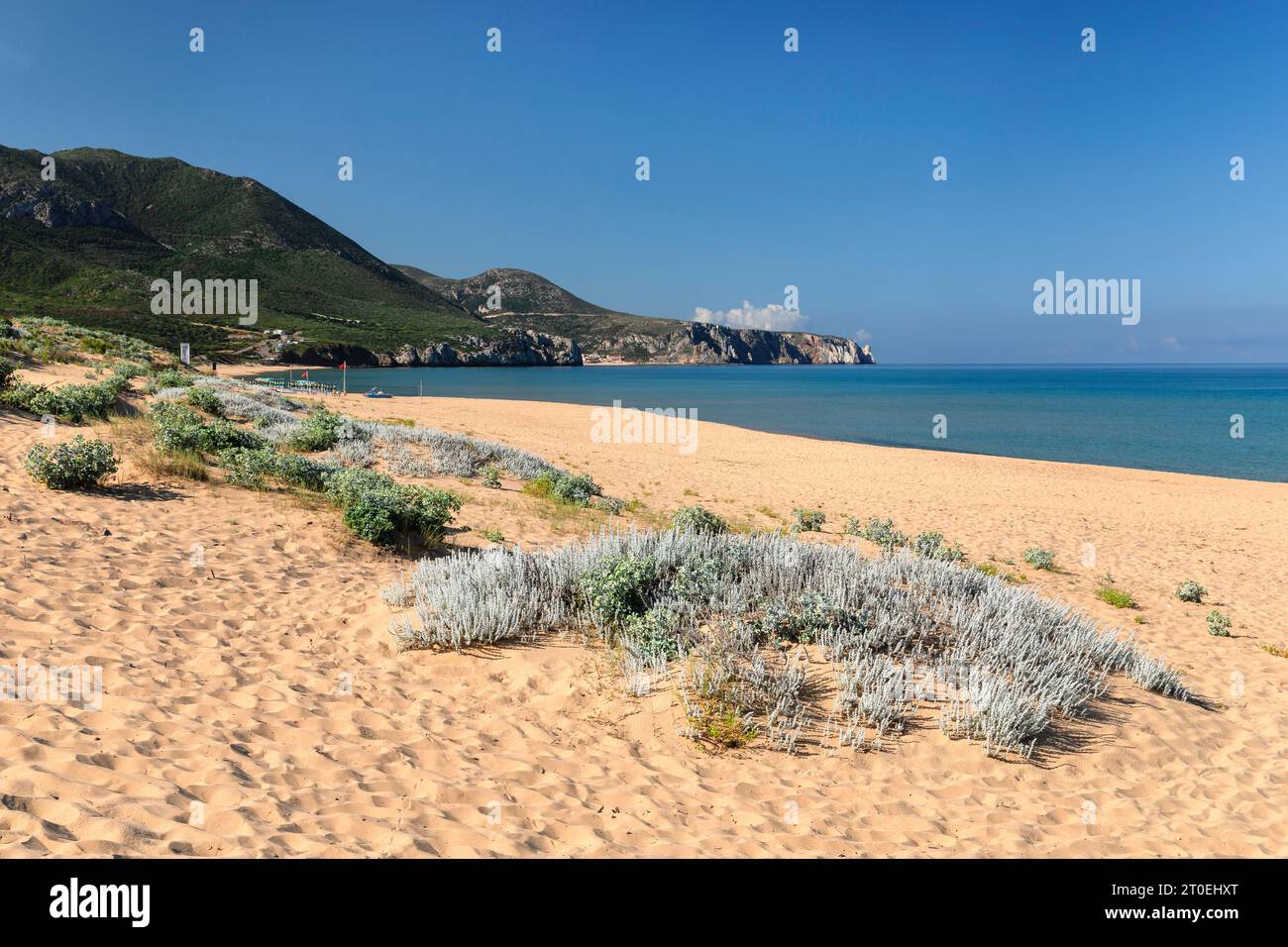 Strand von Portixeddu, Provinz Sud Sardegna, Sardinien, Italien Stockfoto