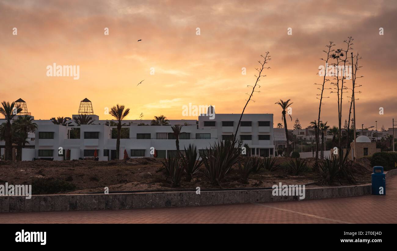 Agadir, Marokko, Strand, Stadt Stockfoto