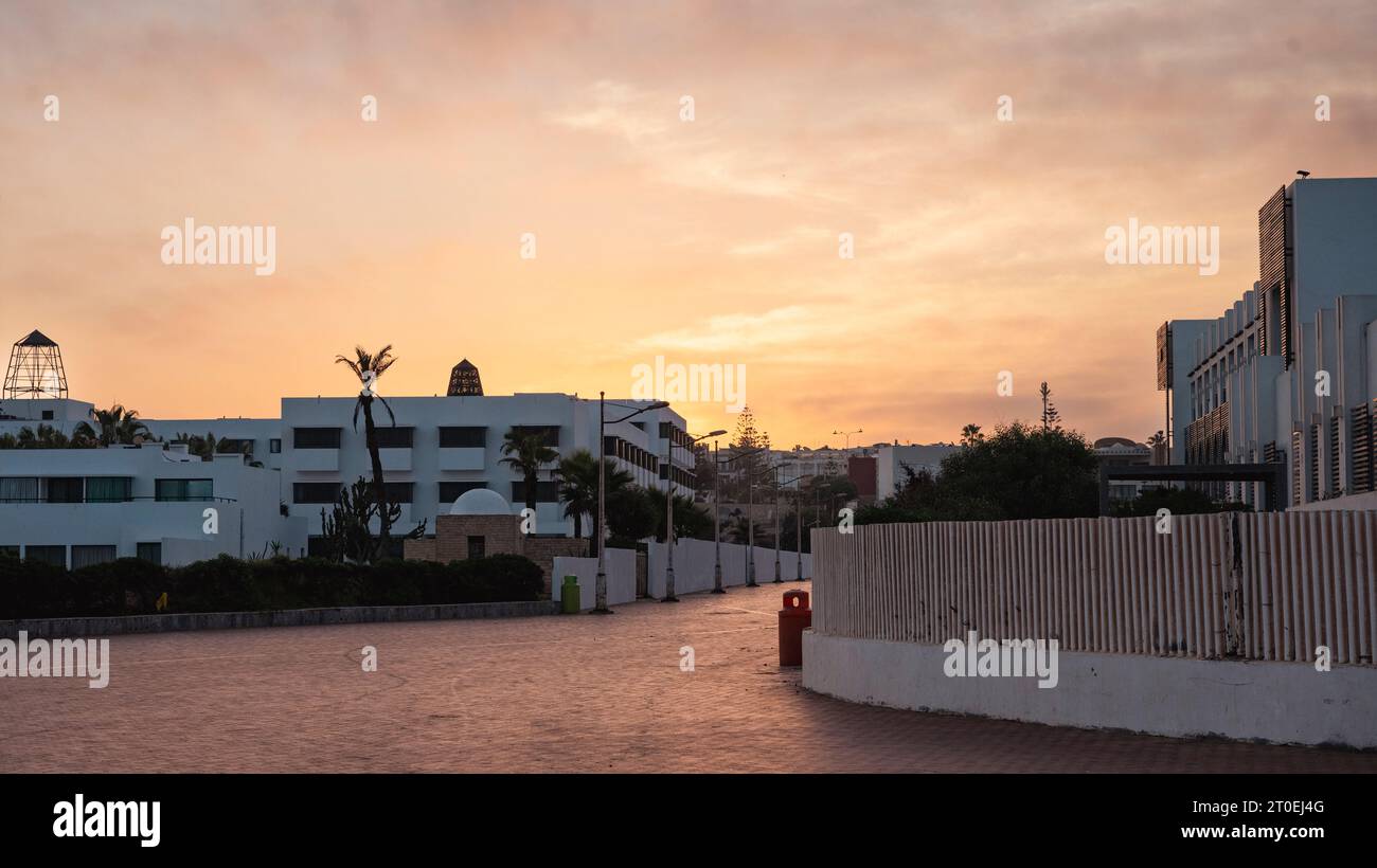 Agadir, Marokko, Strand, Stadt Stockfoto