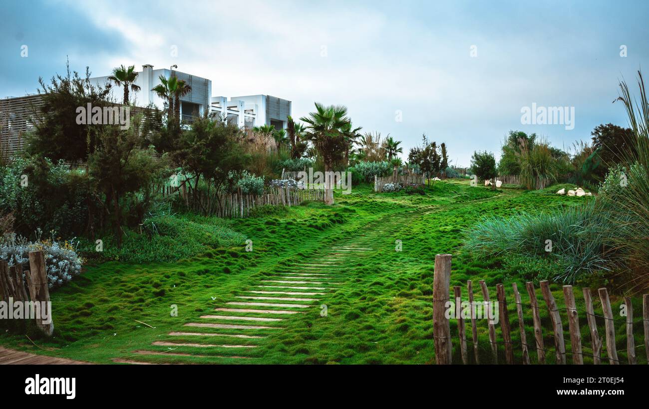 Agadir, Marokko, Strand, Stadt Stockfoto
