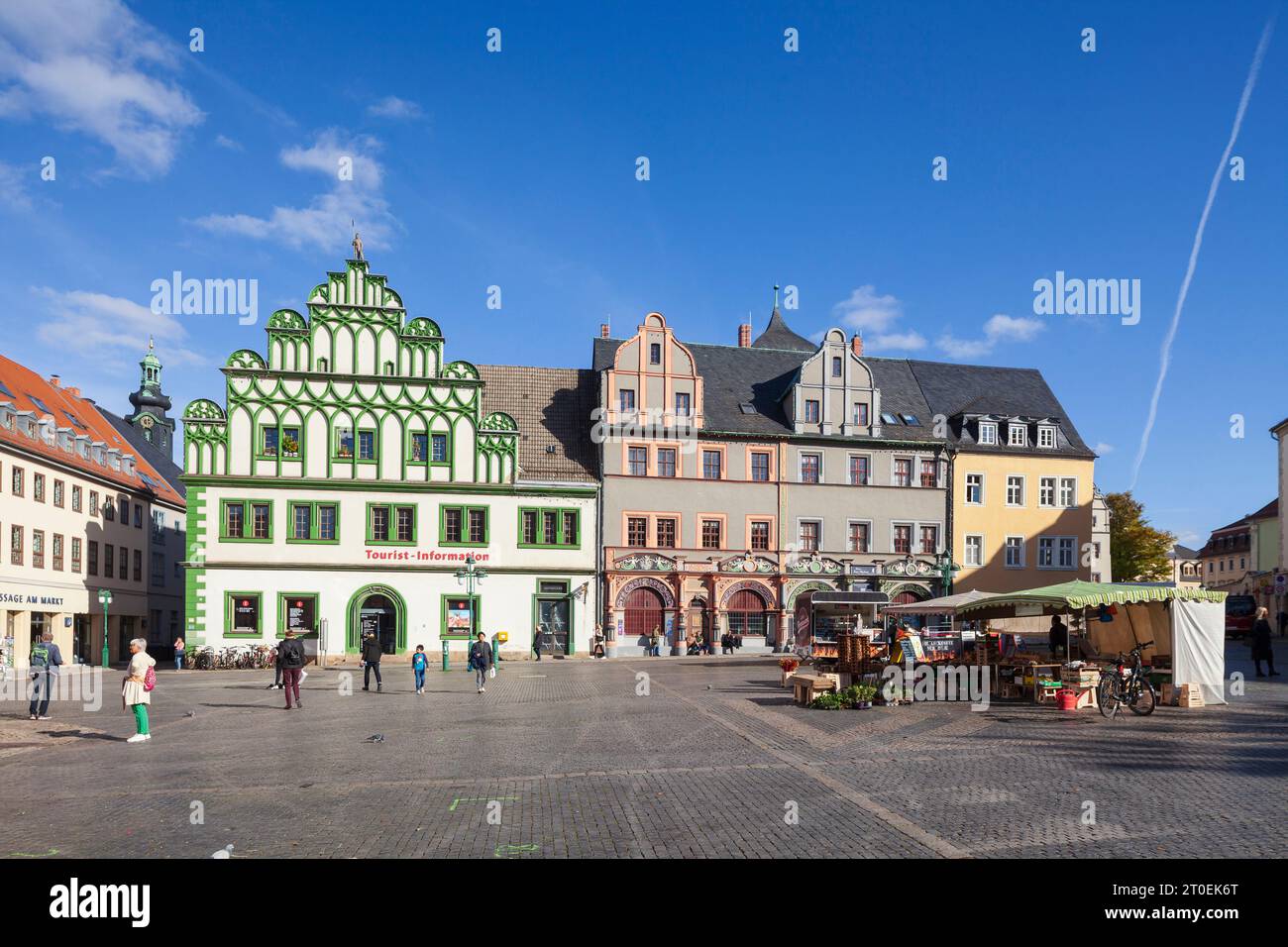 Marktplatz, Weimar, Thüringen, Deutschland, Europa Stockfoto