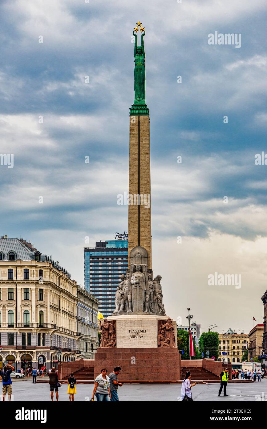 Freiheitsdenkmal in Riga, Lettland Stockfoto