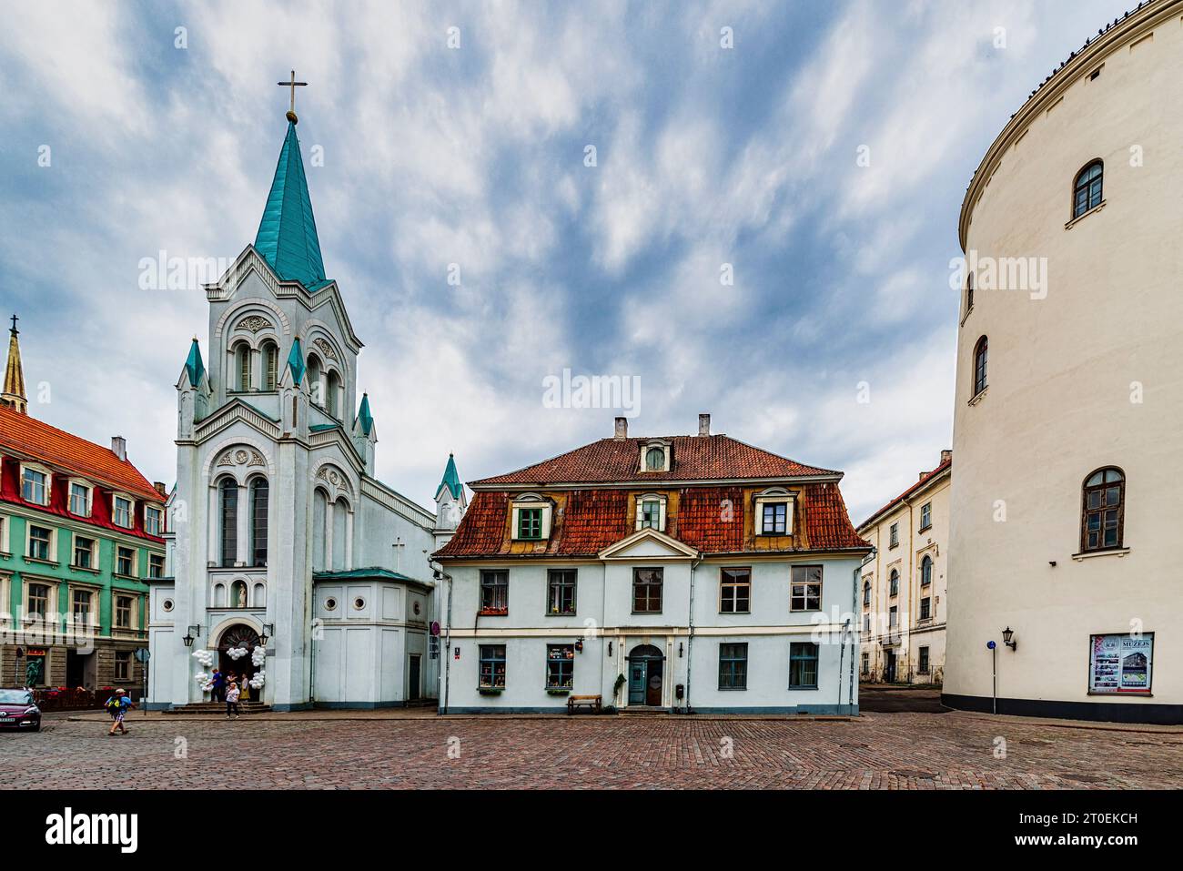 Kathedrale der Trauer unserer Lieben Frau neben dem Schloss in Riga, Lettland Stockfoto