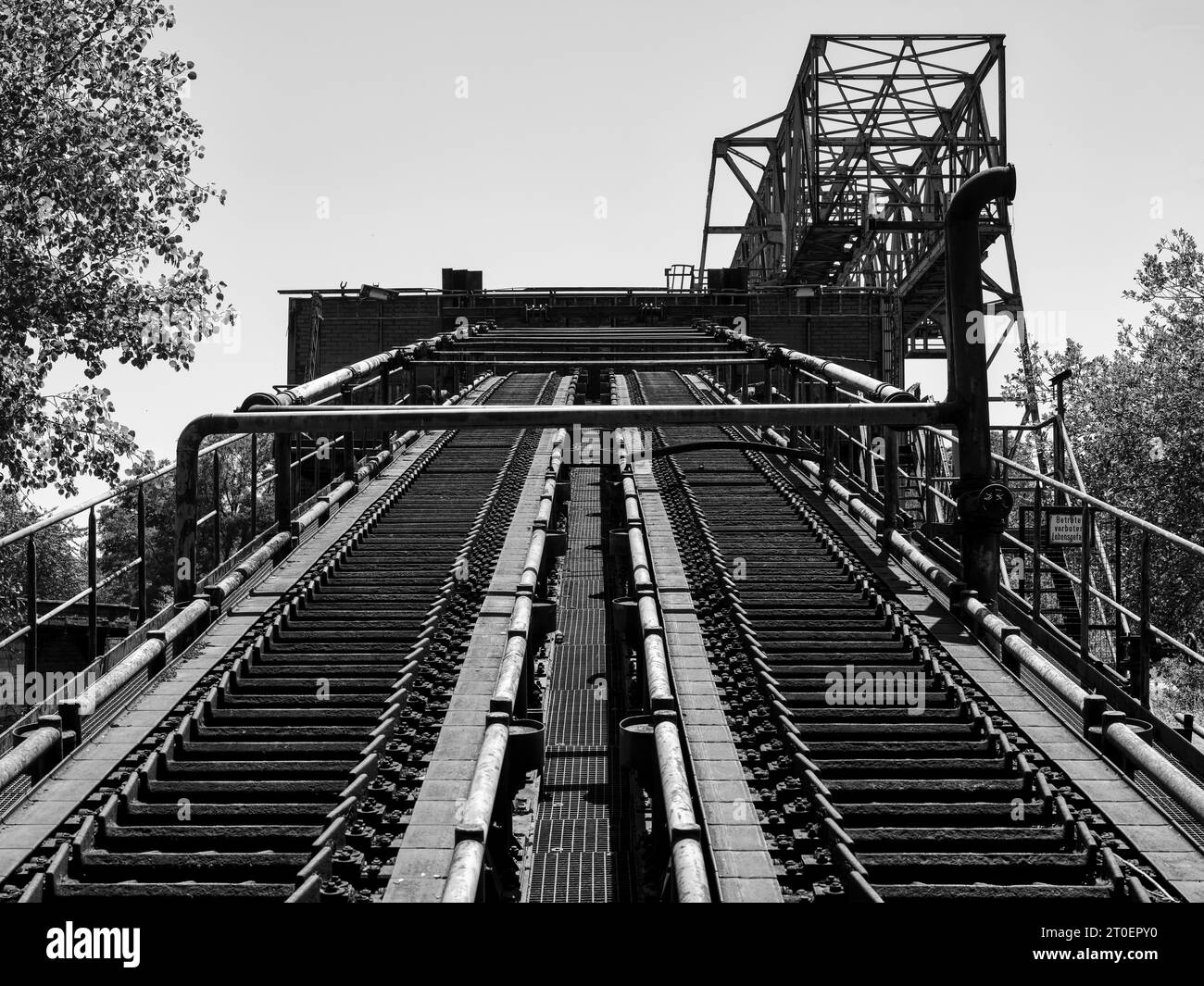 Im Landschaftspark Duisburg Nord Stockfoto