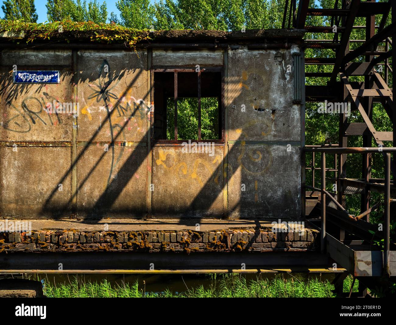 Im Landschaftspark Duisburg Nord Stockfoto