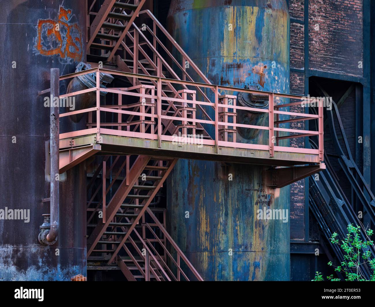 Im Landschaftspark Duisburg Nord Stockfoto