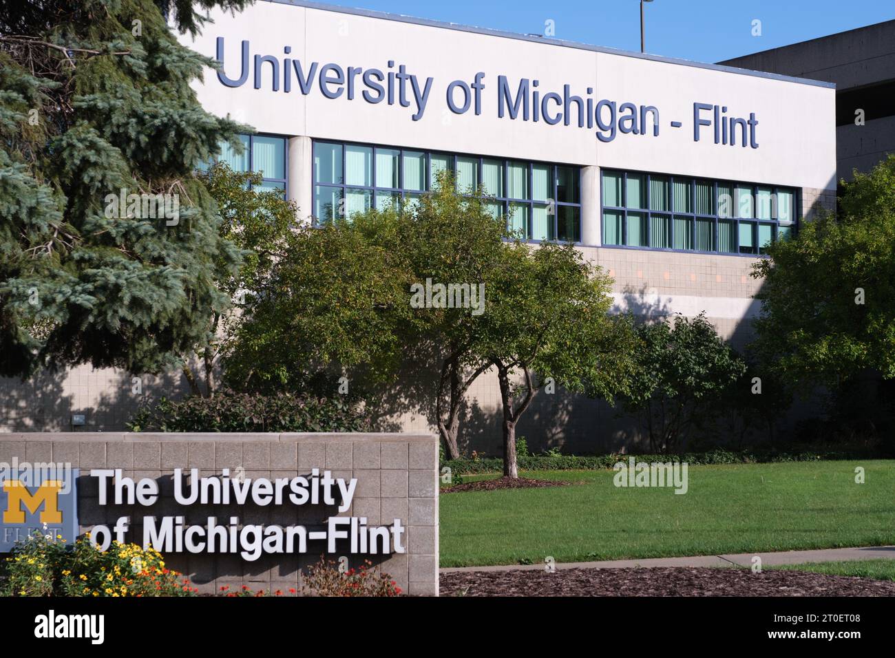 Die University of Michigan, Flint, in Flint Michigan USA Stockfoto