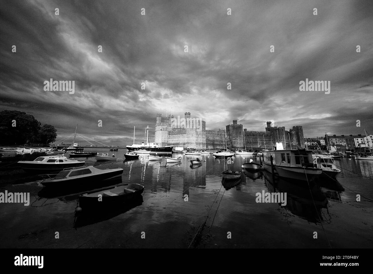 Caernarfon Castle, Caernarfon, Gwynedd, Wales Stockfoto