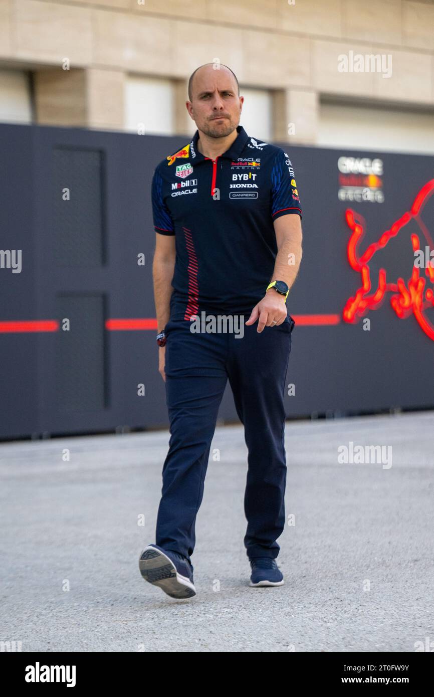 DOHA, KATAR, 6. OKT 2023 GIANPIERO LAMBIASE (ITA) RENNINGENIEUR VON MAX VERSTAPPEN. AHMAD AL-SHEHAB/ALAMY LIVE NEWS Stockfoto
