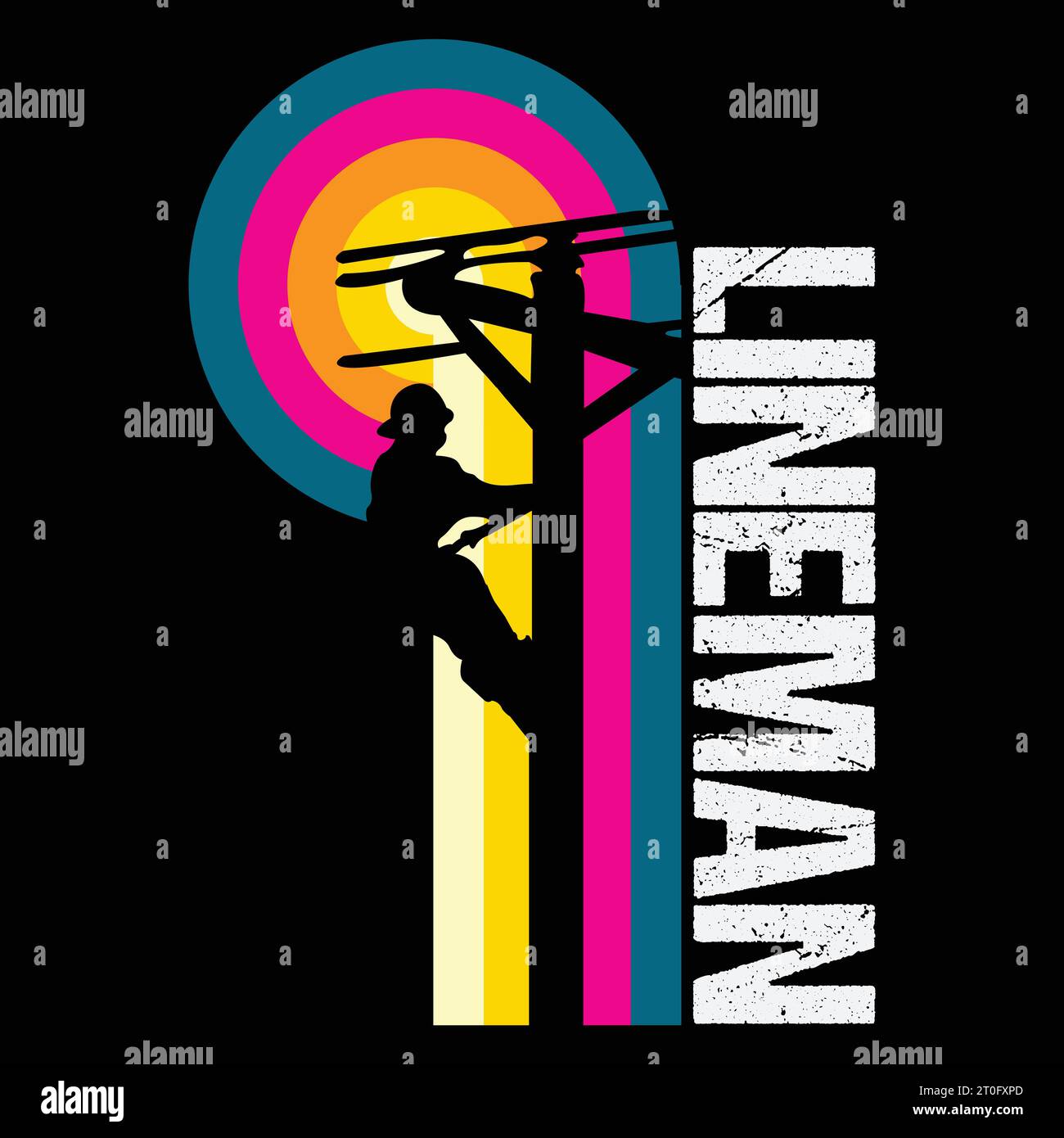 Lineman Official Position Fußball-Geschenk-T-Shirt Stock Vektor