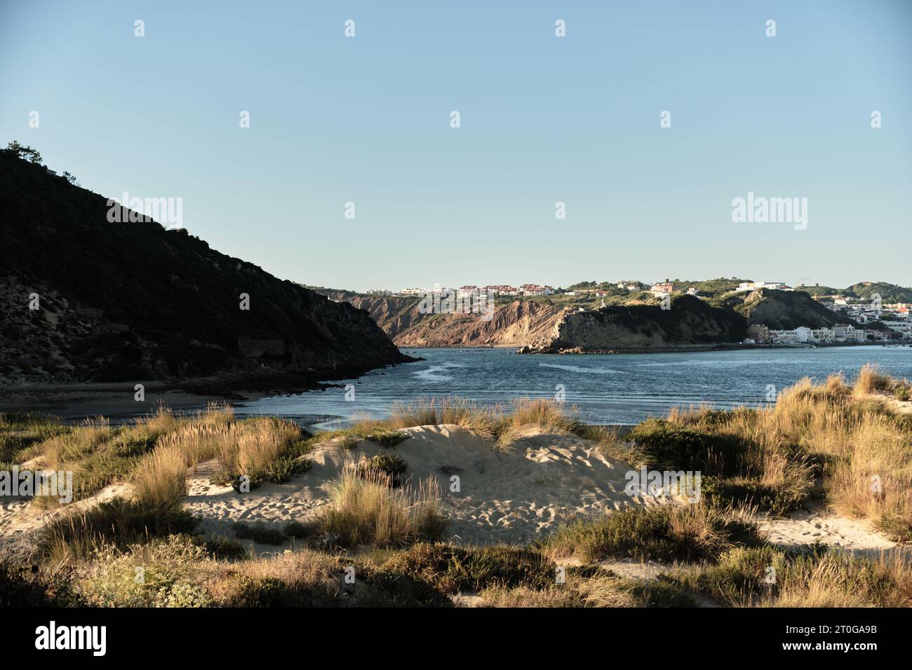 Blick auf die Bucht von São Martinho do Porto Stockfoto