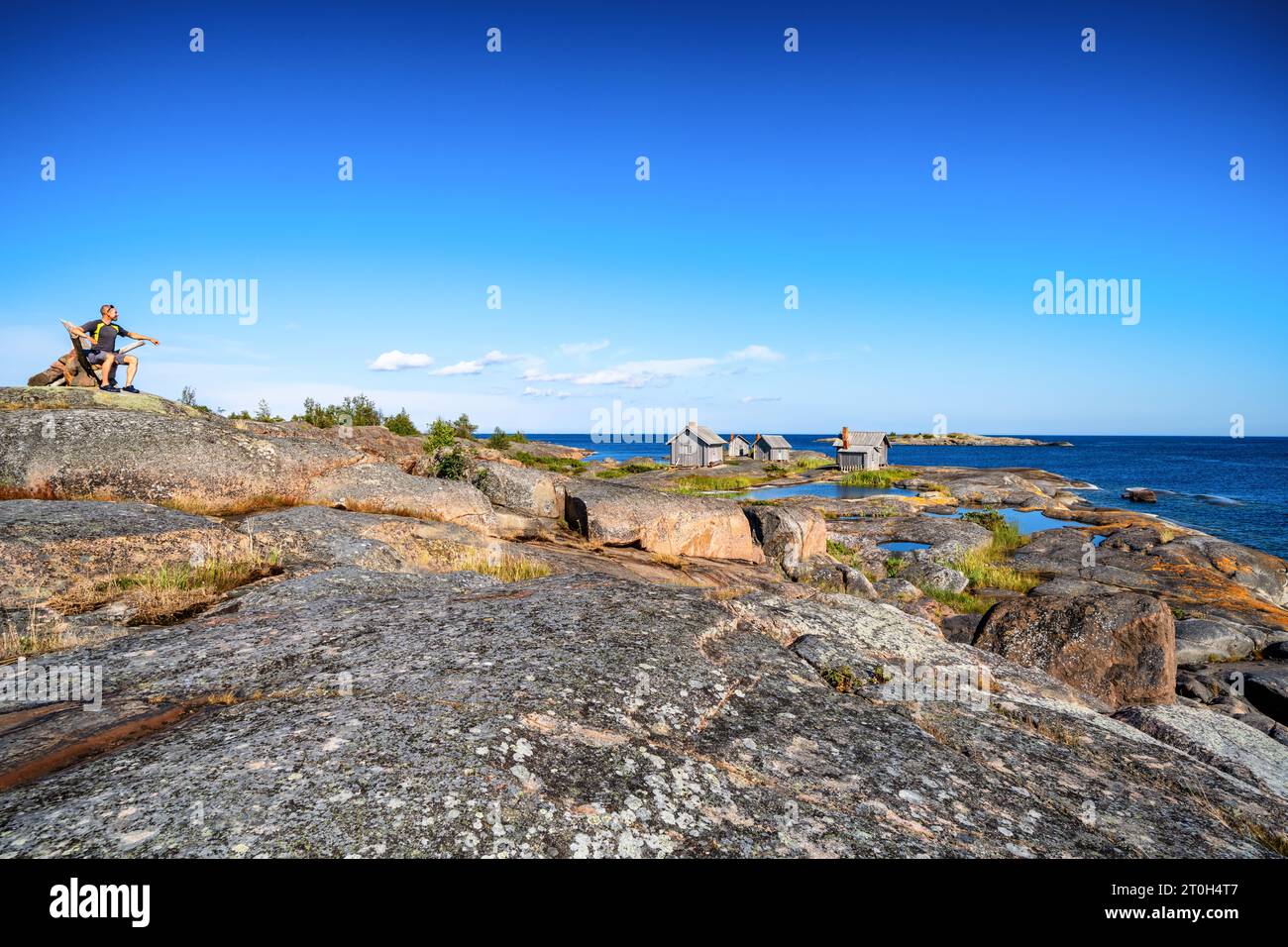 Auf der Insel Sältingskär, Ahvenanmaa, Finnland Stockfoto