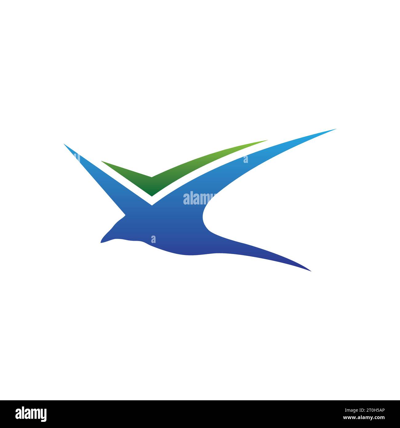 Vogel Check Mark Logo Design, Symbol, Vektor Stock Vektor