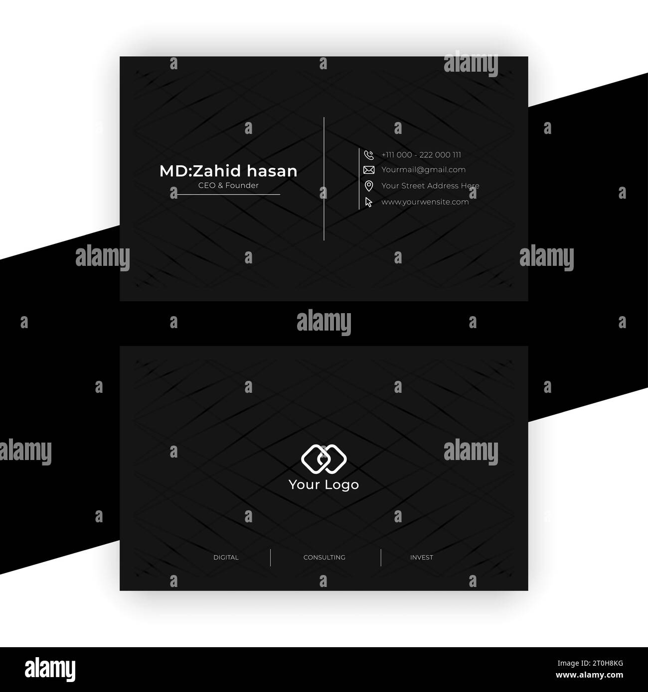 Design Von Visitenkartenvorlagen Kreatives Business Design Einfaches Design Stock Vektor