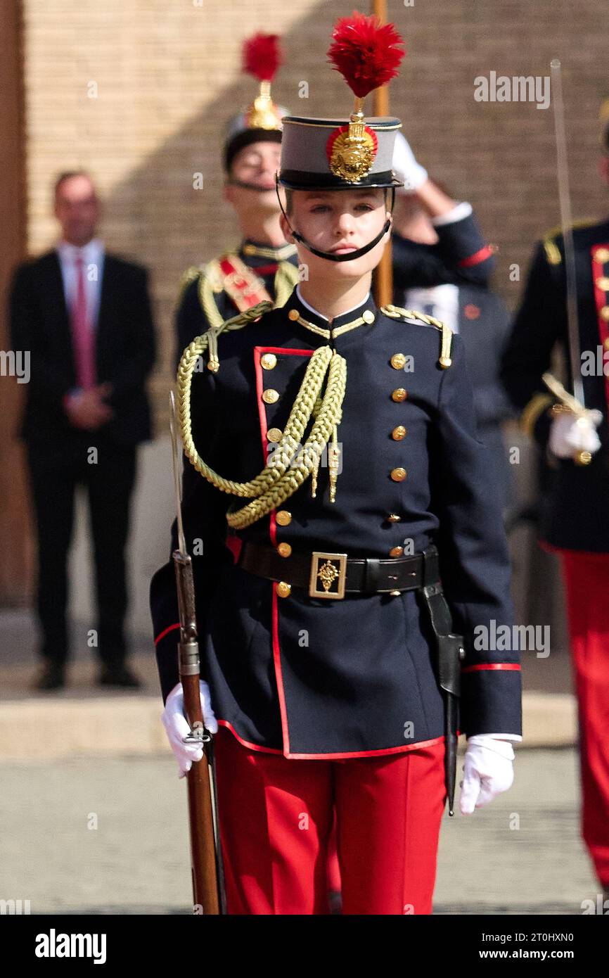 Prinzessin Leonor von Spanien verpflichtet sich am 7. Oktober 2023 in
