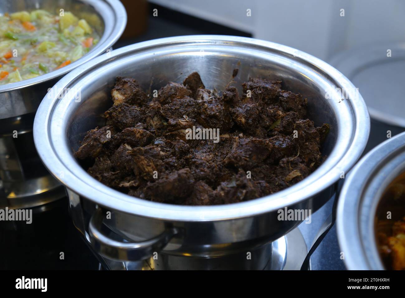 Sri lankas scharfes Fisch-Curry-Gericht Stockfoto