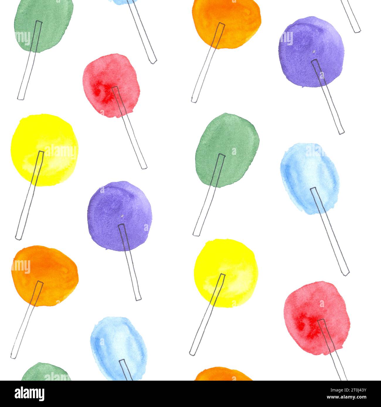 Lutscher farbenfrohes Bonbons nahtloses Muster auf weißem Hintergrund Stockfoto