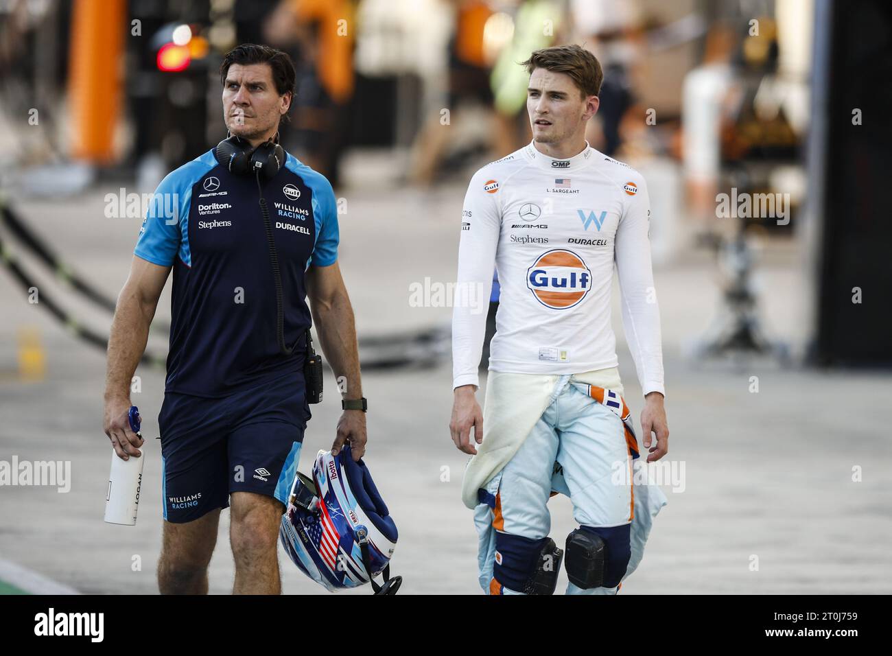 SARGEANT Logan (usa), Williams Racing FW45, Porträt während des Formel-1-Grand Prix von Katar 2023, 17. Runde der Formel-1-Weltmeisterschaft 2023 vom 6. Bis 8. Oktober 2023 auf dem Lusail International Circuit in Doha, Katar Stockfoto