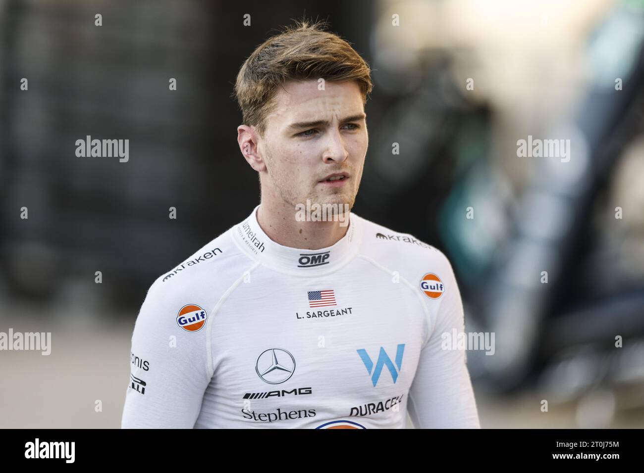 SARGEANT Logan (usa), Williams Racing FW45, Porträt während des Formel-1-Grand Prix von Katar 2023, 17. Runde der Formel-1-Weltmeisterschaft 2023 vom 6. Bis 8. Oktober 2023 auf dem Lusail International Circuit in Doha, Katar Stockfoto