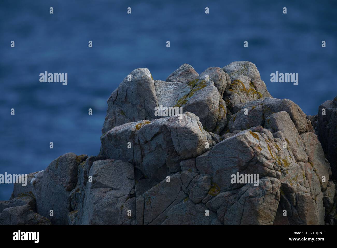 Granitgestein, in Skane Schweden Stockfoto