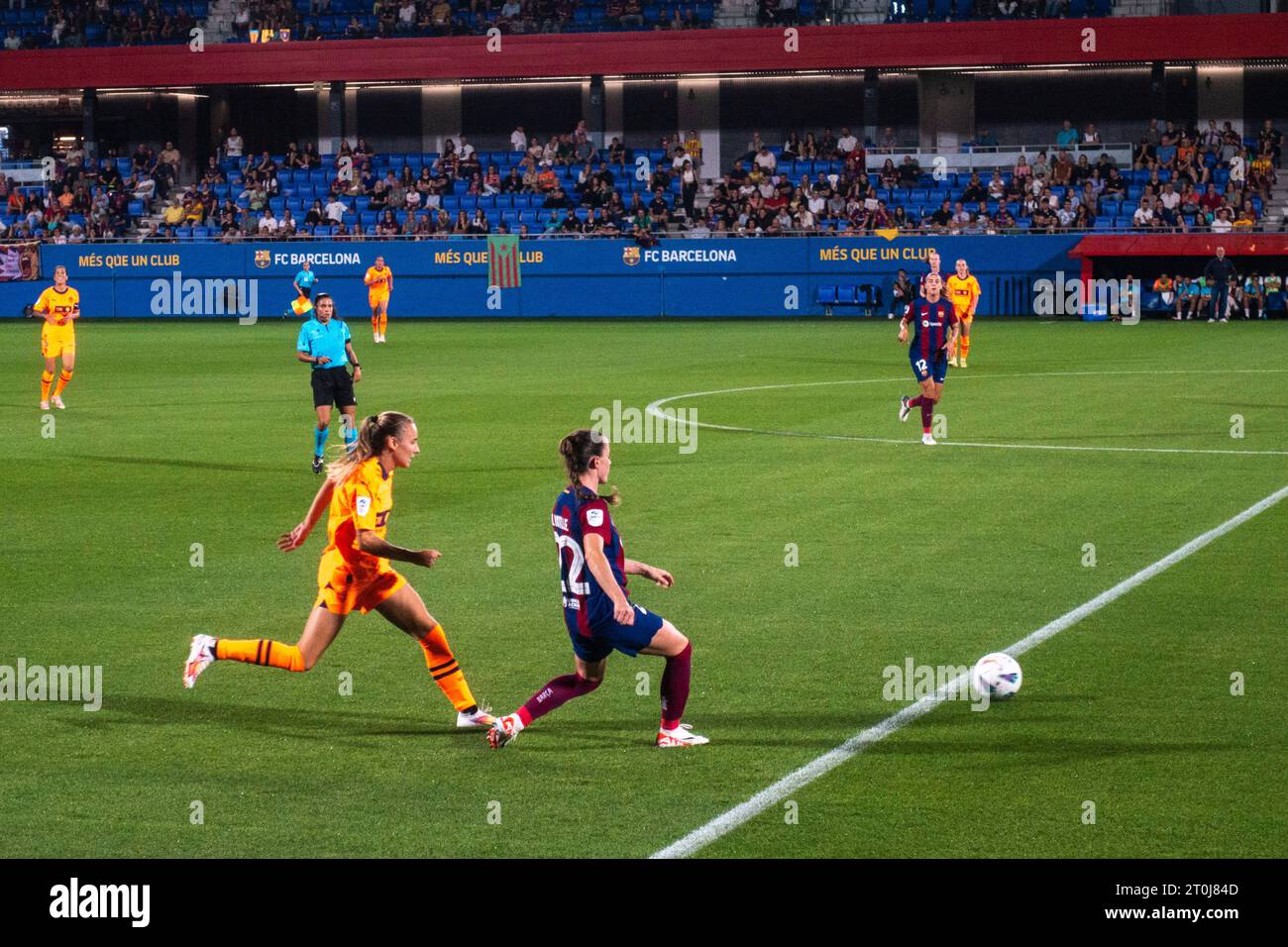 Futbol Club Barcelona Femení VS Valencia F im Johan Cruyff Stadium, Barcelona 5. Oktober 2023. Fotograf: Ale Espaliat Stockfoto