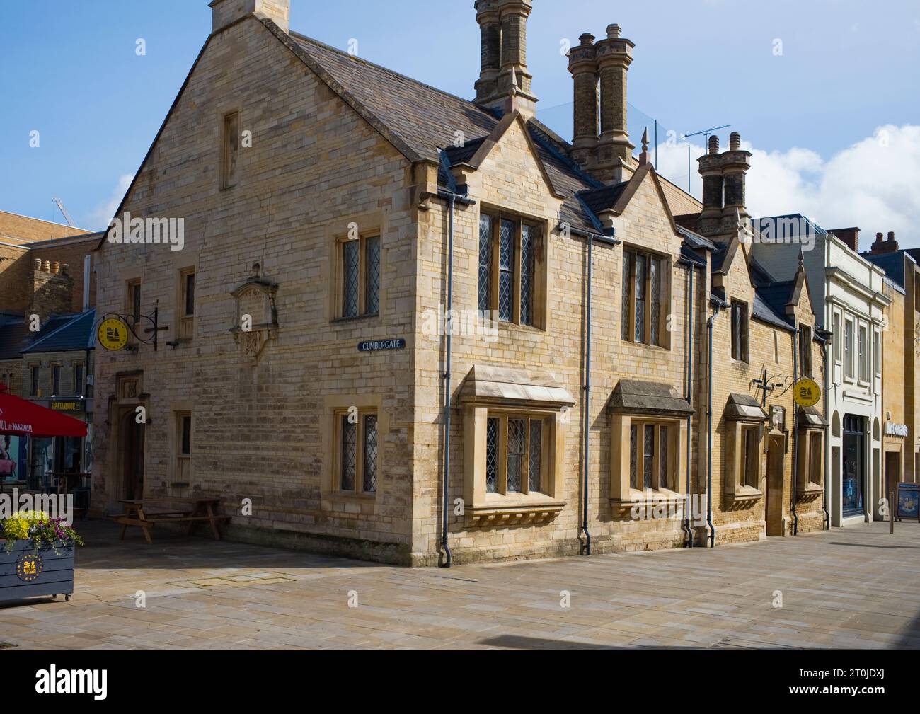 Indisches Restaurant in Cumbergate, Peterborough Stockfoto