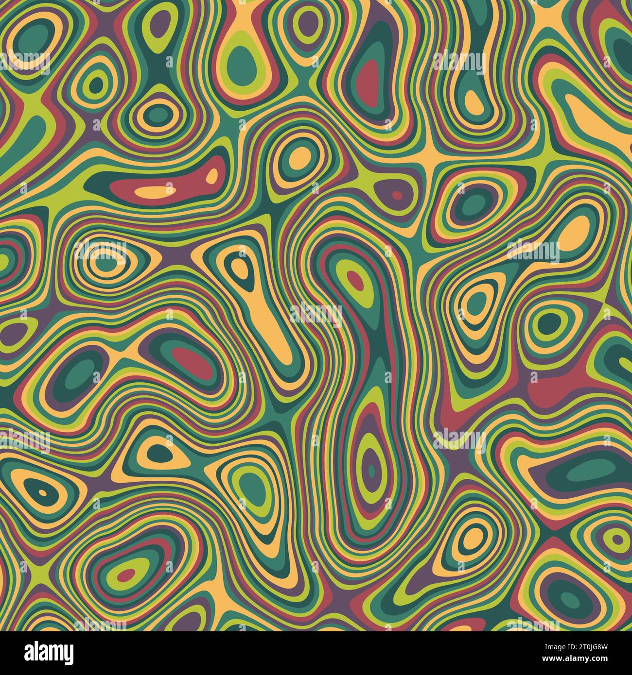 Farbenfrohe Kontur Linienmuster Kunst Stock Vektor