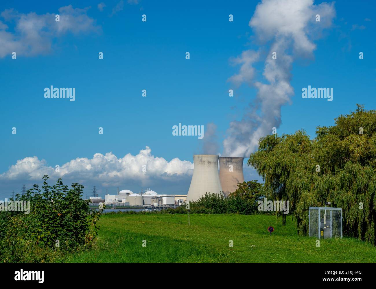 Kernkraftwerk Doel bei Antwerpen, Belgien Stockfoto