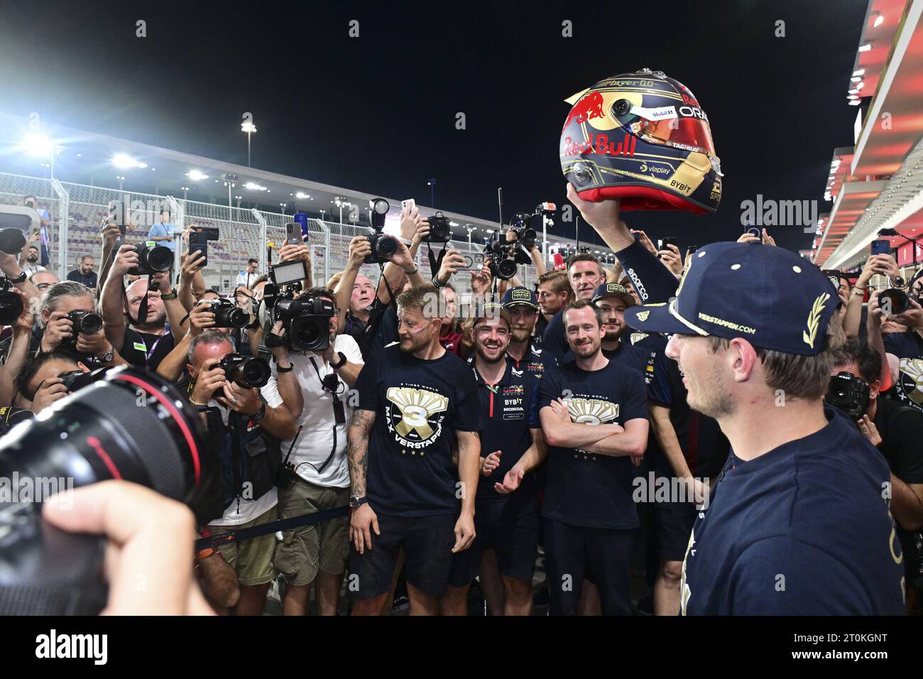 Während des Grand Prix 2023 in Katar, der 17. Runde der Formel-1-Weltmeisterschaft 2023 vom 6. Bis 8. Oktober 2023 auf dem Lusail International Circuit in Doha, Katar Stockfoto