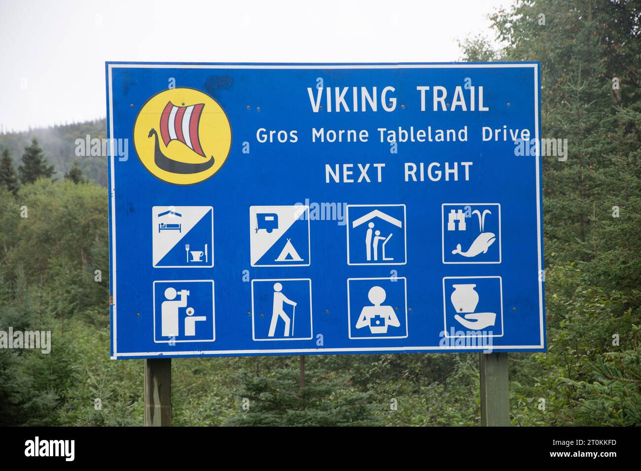 Viking Trail Gros Morne Tableland fahren auf dem Highway 430 in Deer Lake, Neufundland & Labrador, Kanada Stockfoto