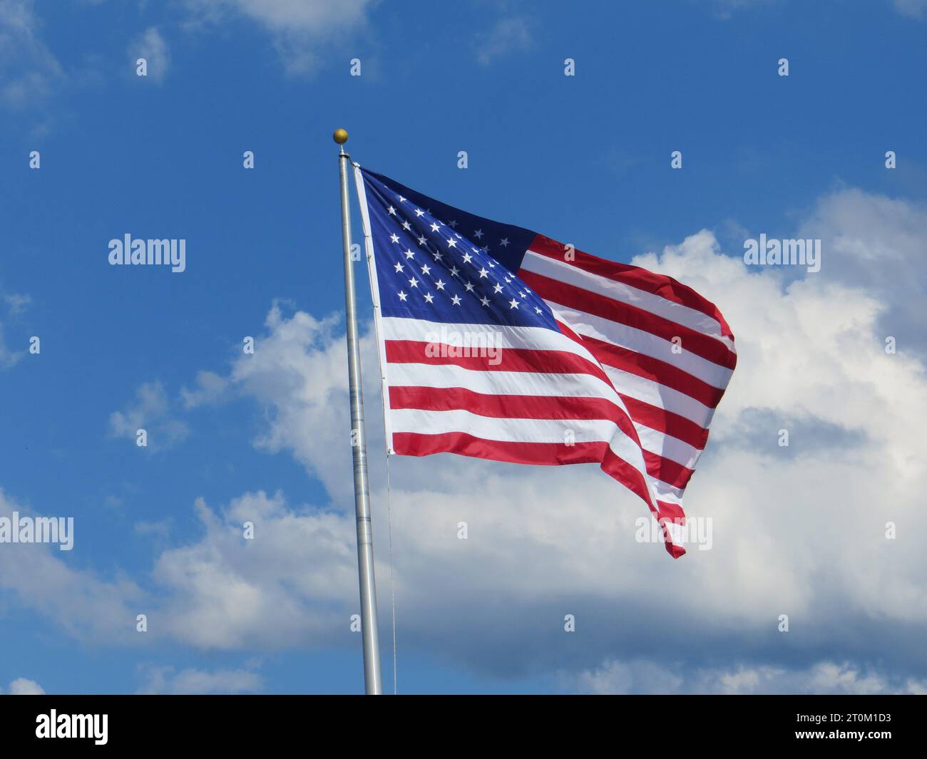 Amerikanische Flagge im wind Stockfoto