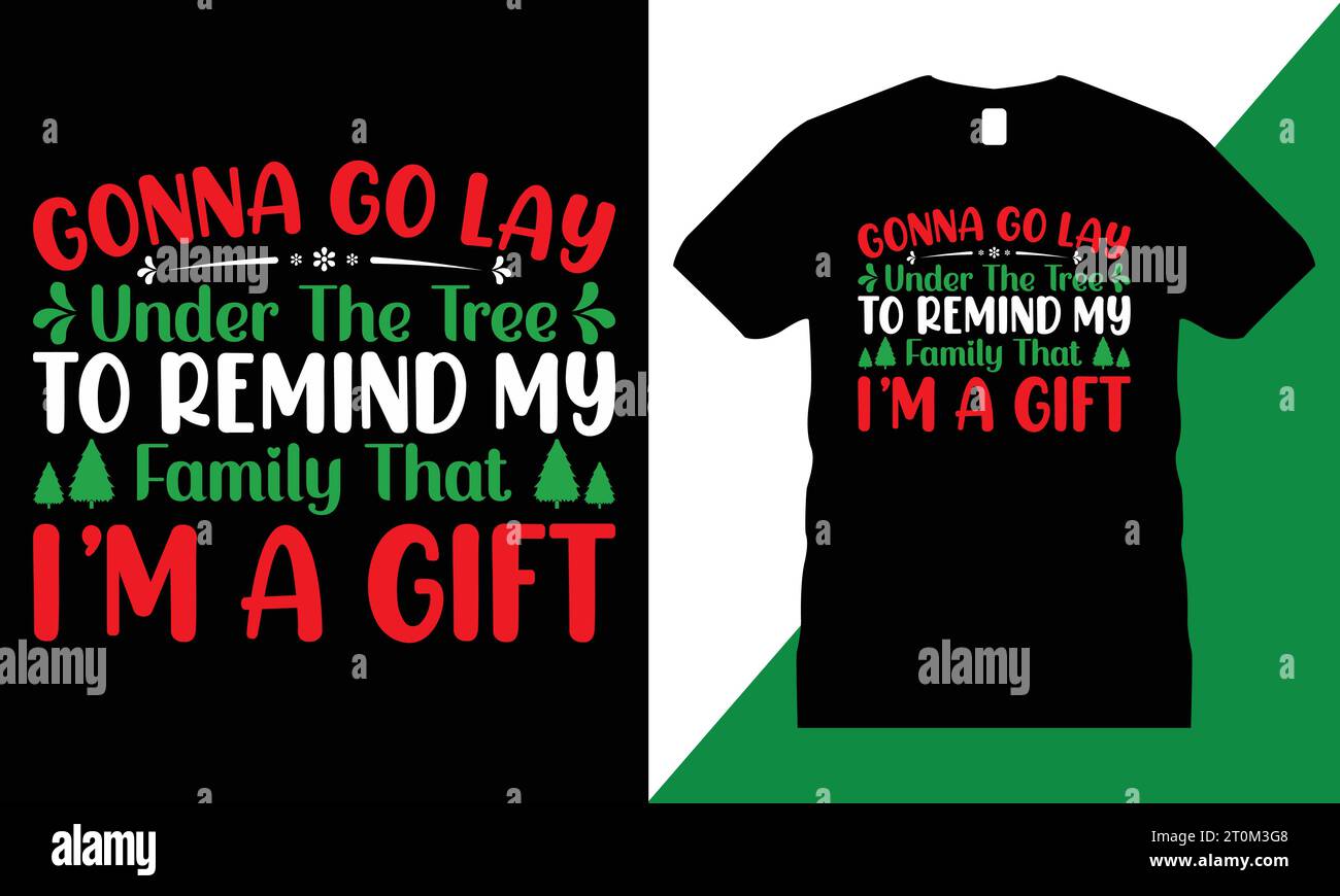 Happy Christmas T-Shirt Design Vektor. Für T-Shirt, Tassen, Aufkleber, Karten usw. verwenden Stock Vektor