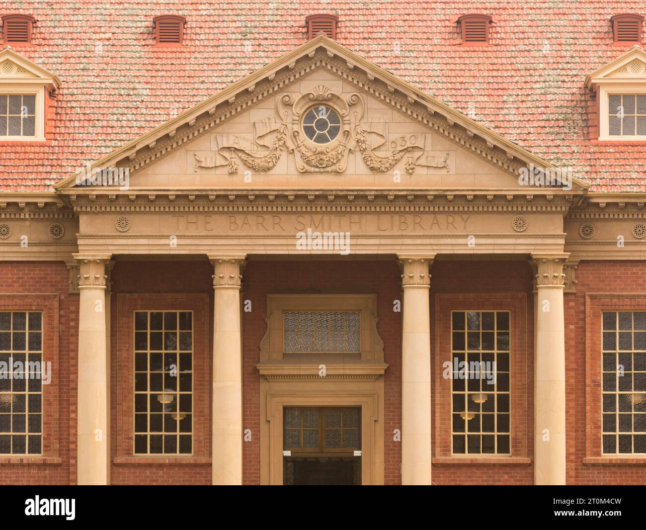 Nahaufnahme der Fassade der Barr Smith Bibliothek an der Adelaide University in South Australia, Australien. Stockfoto