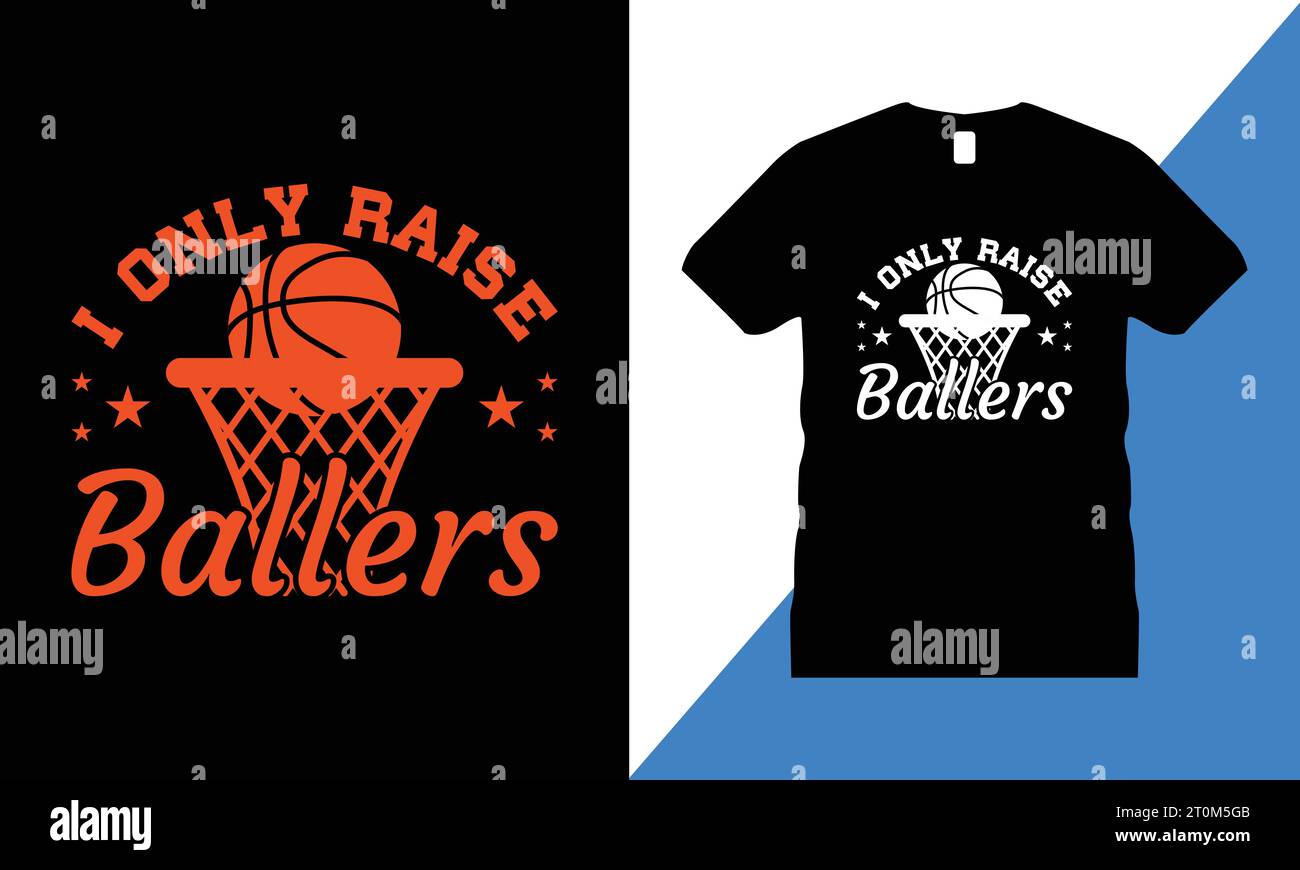 Typografie Lustiges Basketball-T-Shirt Design Graphic Retro Lover Ball Shirt Geschenk Für Herren Und Damen Stock Vektor