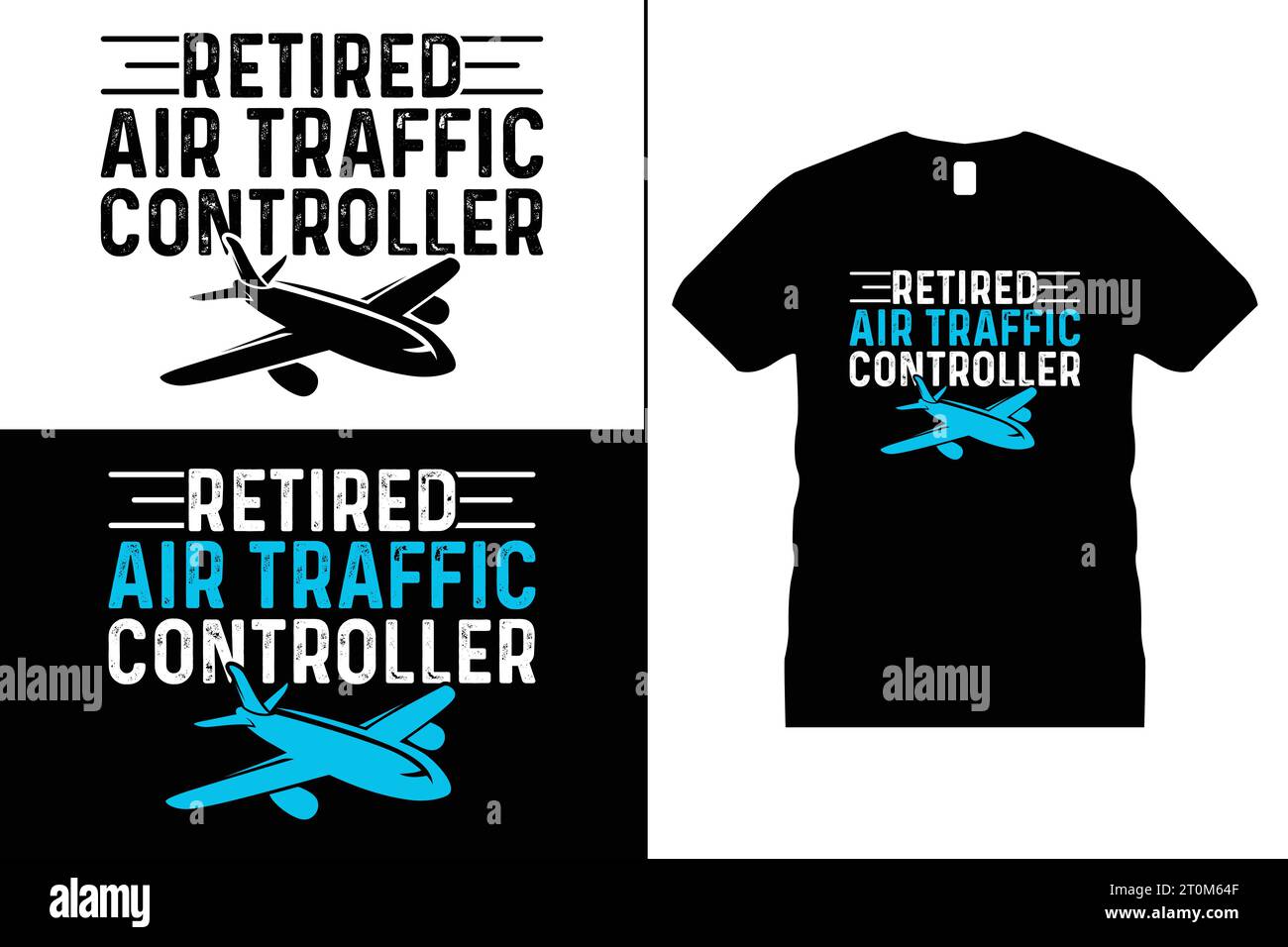 Lustige Typografie Sky Air Traffic T-Shirt Design Controller Vektor Pilot Shirt Geschenk für Männer & Frauen Stock Vektor