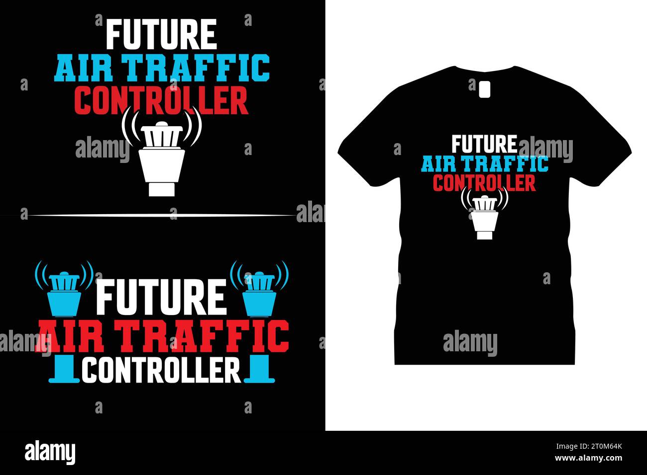 Lustige Typografie Sky Air Traffic T-Shirt Design Controller Vektor Pilot Shirt Geschenk für Männer & Frauen Stock Vektor