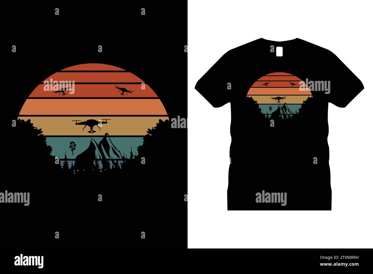 Drone T-Shirt Design Vector Graphic Lustiges Pilotenhemd Für Männer Und Frauen Geschenke Stock Vektor