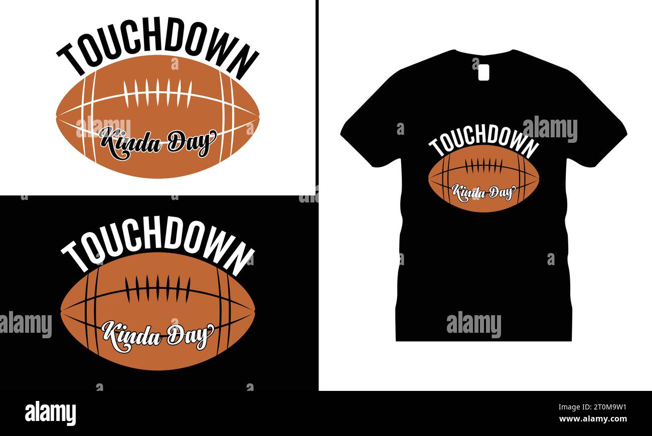 American Football T-Shirt Design Liebhaber Lustige Typografie Vektor Grafik Rugby Shirt Männer & Frauen Geschenke Stock Vektor