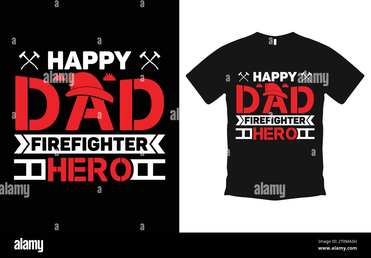 Lustiges Graphic Firefighter T-Shirt Design Vektor Typografie Shirt für Jungen und Mädchen Geschenke Stock Vektor