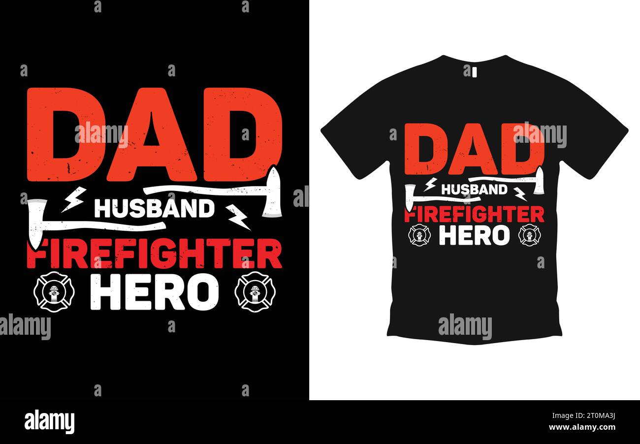Lustiges Graphic Firefighter T-Shirt Design Vektor Typografie Shirt für Jungen und Mädchen Geschenke Stock Vektor