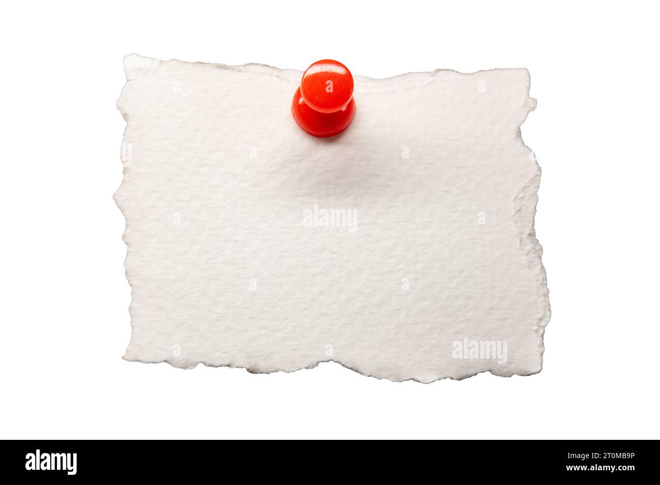 Ein Stück Papier mit rotem Zeichenstift Stockfoto