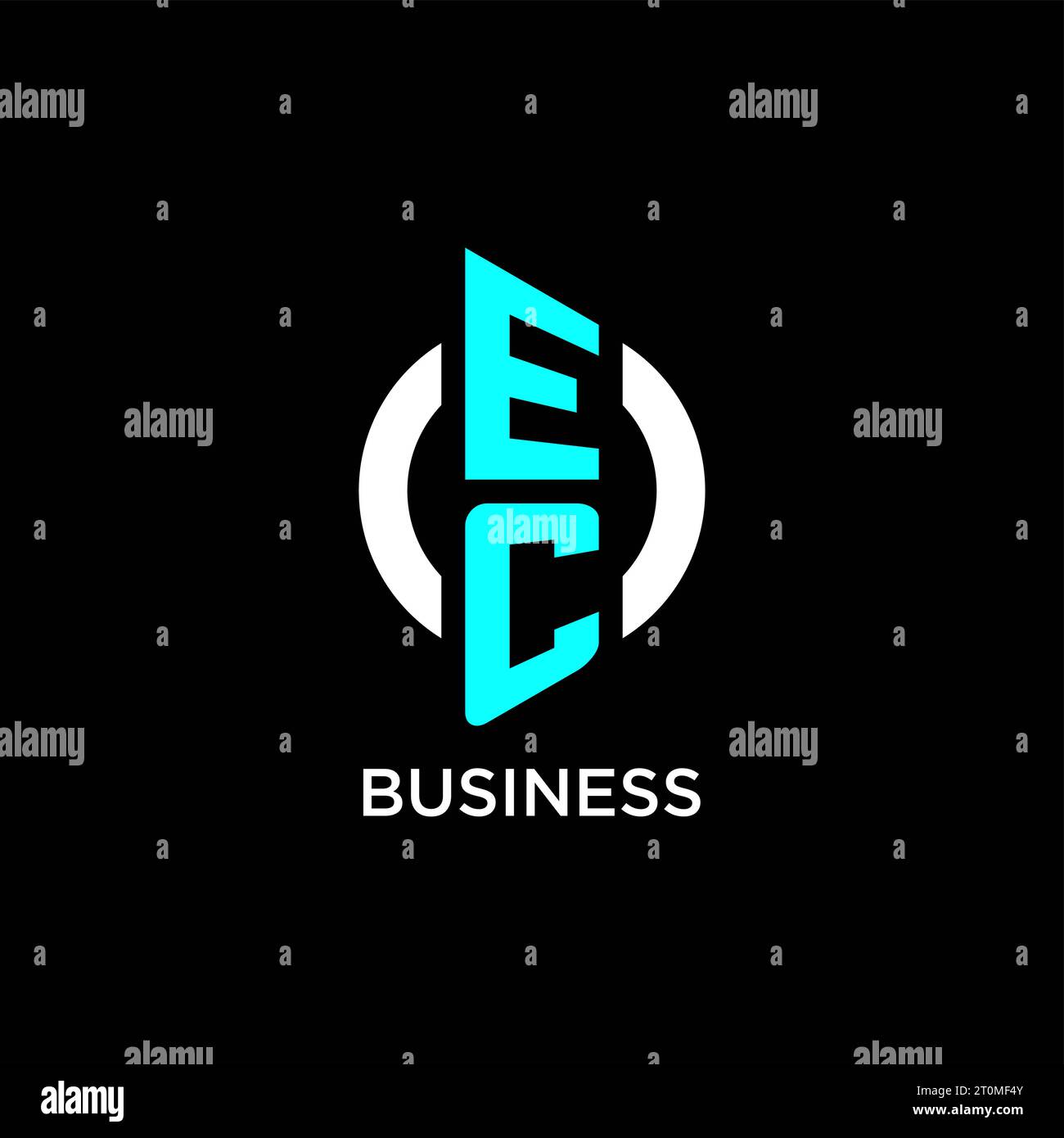 Design-Ideen für das EG-Kreismonogramm-Logo Stock Vektor