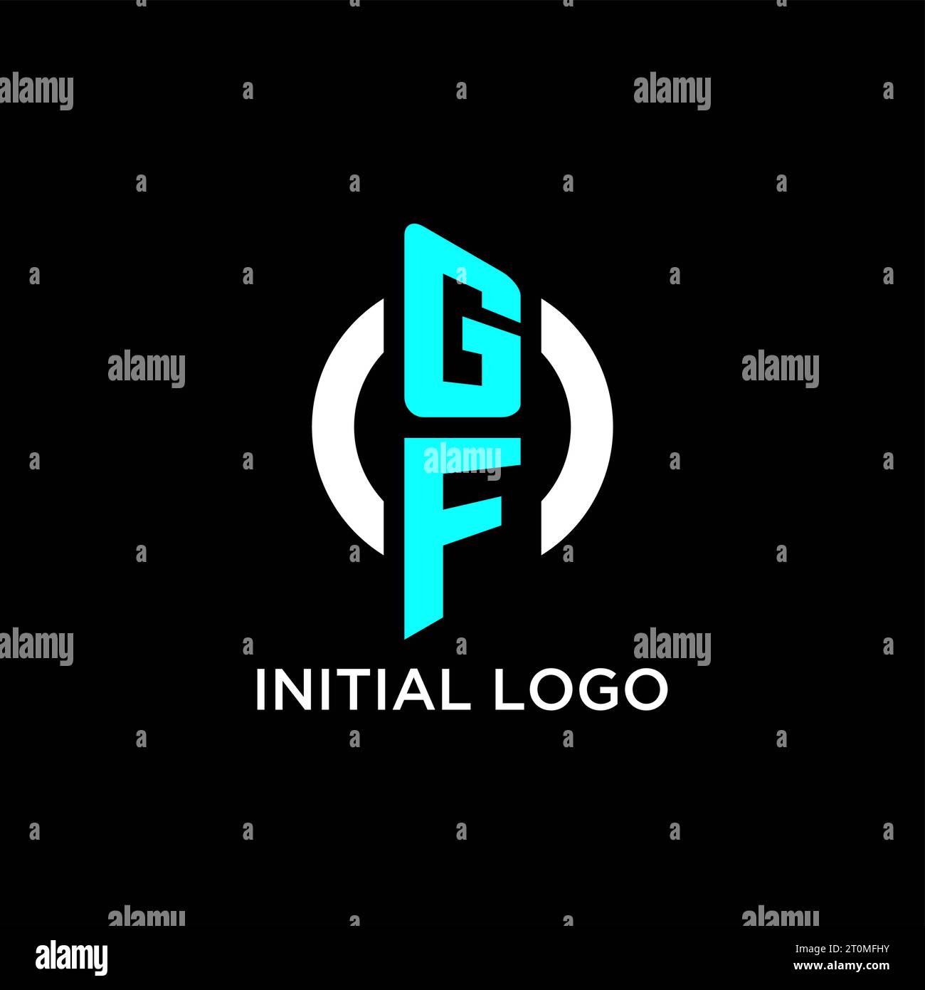 Design-Ideen für das Logo des GF-Kreises Stock Vektor