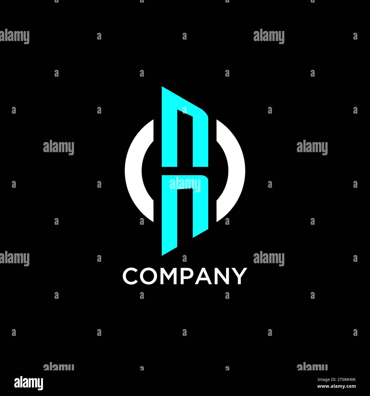 Design-Ideen für NN-Kreis-Monogramm-Logo Stock Vektor