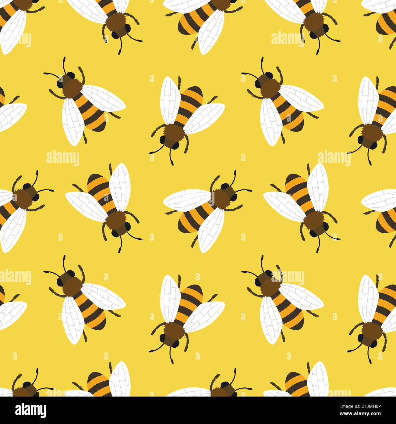 Illustration eines nahtlosen Musters mit Bienen Stock Vektor