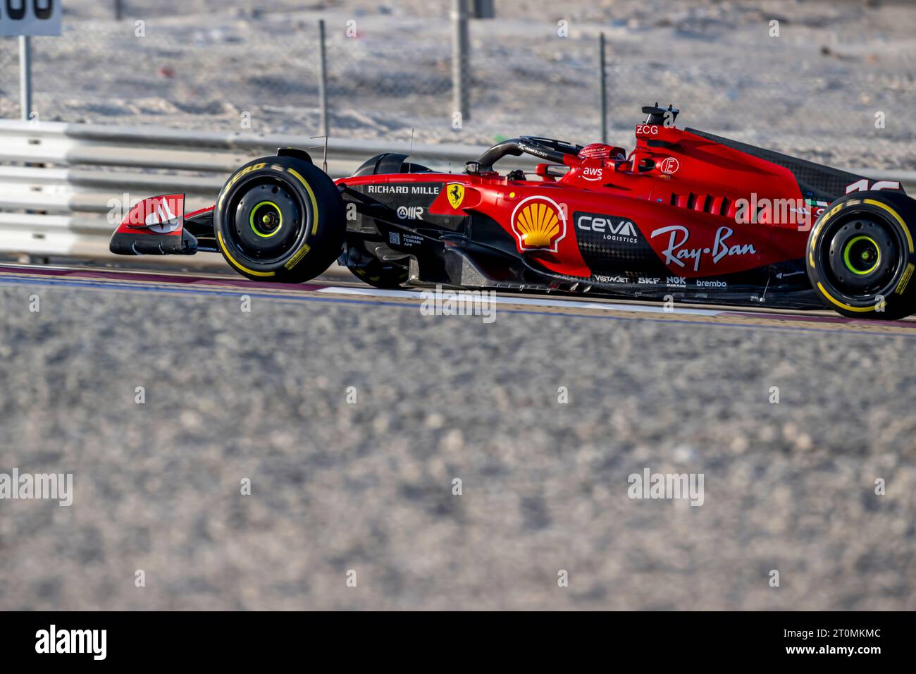 Lusail, Losail, 07. Oktober, Charles Leclerc, aus Monaco, tritt für Ferrari an. Sprint Race, 18. Runde der Formel-1-Meisterschaft 2023. Quelle: Michael Potts/Alamy Live News Stockfoto